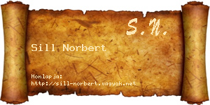 Sill Norbert névjegykártya